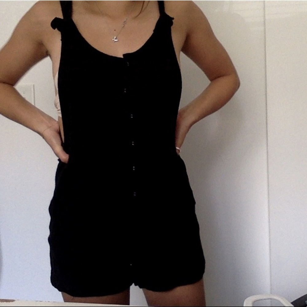 Forever 21 Button Romper - Black